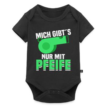 Lustig Schiedsrichter Schiri Fußball Geschenk - Baby Premium Kurzarmbody - Schwarz - Vorne