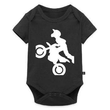 Retro Motocross gift for Biker - Baby Premium short-sleeve bodysuit - black - Front
