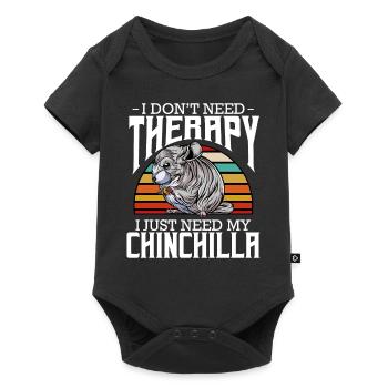 Chinchilla - Je n'ai pas besoin de thérapie - Style rétro - Body à manches courtes Premium Bébé - noir - Devant