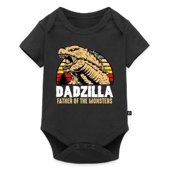 Dadzilla père papa cadeau fête des pères fils monstre - Body à manches courtes Premium Bébé - noir - Devant