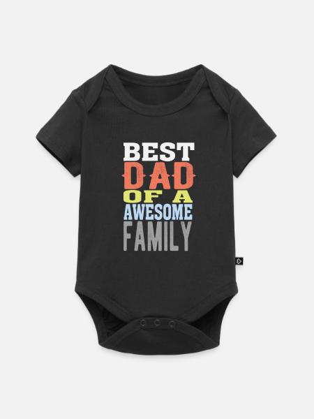 Best Dad - Baby Premium Kurzarmbody - Schwarz