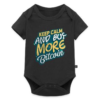 Bitcoin - Baby Premium Kurzarmbody - Schwarz - Vorne