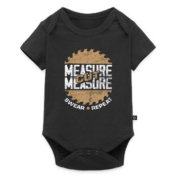 Carpenter measuring swearing - Baby Premium short-sleeve bodysuit - black - Front