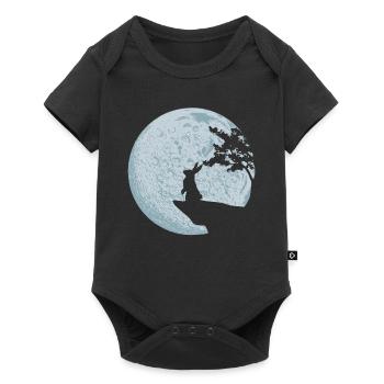 Bunny gift idea rabbit moon easter bunny - Baby Premium short-sleeve bodysuit - black - Front