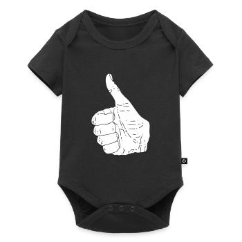 Idée de cadeau d'anniversaire ok doigt - Body à manches courtes Premium Bébé - noir - Devant