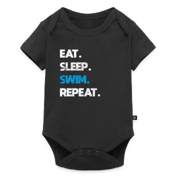 Nageur drôle design nageur - Body à manches courtes Premium Bébé - noir - Devant