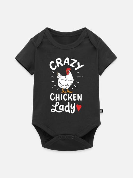 Chicken Lady - Baby Premium Kurzarmbody - Schwarz