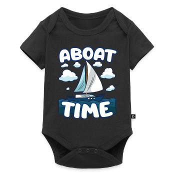 ABOAT TIME voilier voile tourner marin humour - Body à manches courtes Premium Bébé - noir - Devant