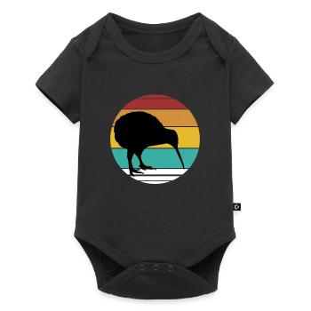 Kiwi Bird New Zealand Funny - Baby Premium short-sleeve bodysuit - black - Front