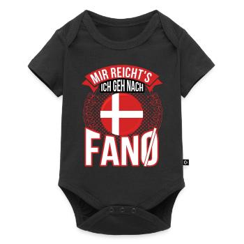 Fano Fanø Dänemark Urlaub Geschenk Denmark - Baby Premium Kurzarmbody - Schwarz - Vorne