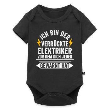 Elektriker Humor Elektrik - Baby Premium Kurzarmbody - Schwarz - Vorne