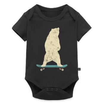 planche à roulette - Body à manches courtes Premium Bébé - noir - Devant