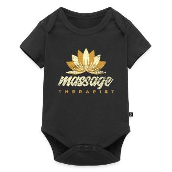 Massagetherapeut Geschenk Job - Baby Premium Kurzarmbody - Schwarz - Vorne
