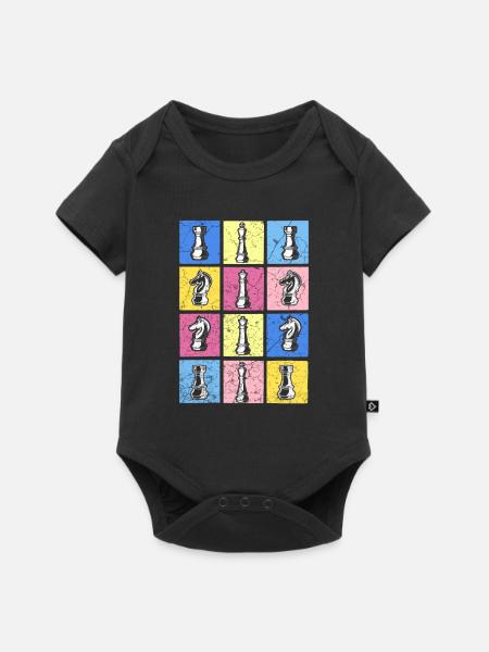Schach - Baby Premium Kurzarmbody - Schwarz