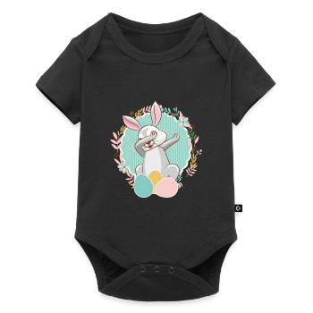 Dab Bunny Easter Funny Egg Hunt Festival Gift - Baby Premium short-sleeve bodysuit - black - Front