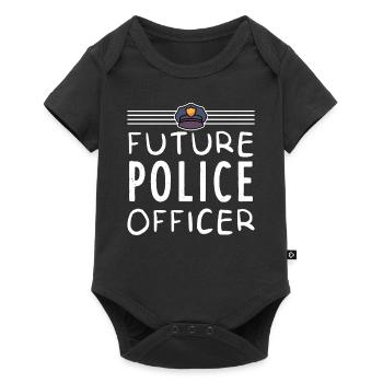 Cadeau de police pour les enfants - Body à manches courtes Premium Bébé - noir - Devant