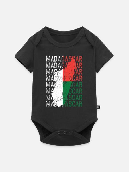 Madagaskar - Baby Premium Kurzarmbody - Schwarz