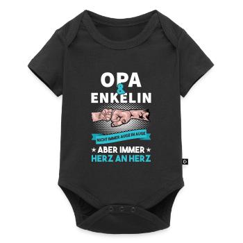 Lustig Vatertag Partnerlook Opa Spruch Geschenk - Baby Premium Kurzarmbody - Schwarz - Vorne