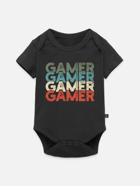 Gamer Gaming - Baby Premium Kurzarmbody - Schwarz