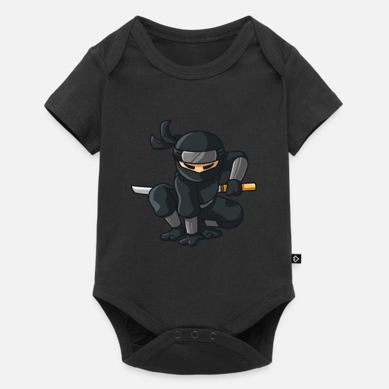 Ninja mit Katana - Baby Premium Kurzarmbody - Schwarz