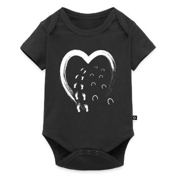 Never walk alone équitation sabots traces amour - Body à manches courtes Premium Bébé - noir - Devant