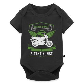 Blauer Dunst ist 2 Takt Kunst, Moped S51, Ost Mofa - Baby Premium Kurzarmbody - Schwarz - Vorne