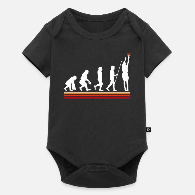 Evolution du basket rétro - Body à manches courtes Premium Bébé - noir