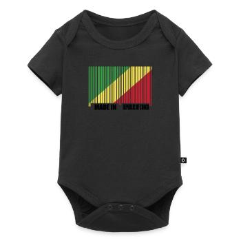 Fabriqué en République du Congo - Body à manches courtes Premium Bébé - noir - Devant