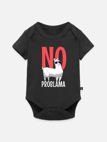 Llama - Baby Premium Kurzarmbody - Schwarz