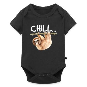 Sloth lazy lazy his gift - Baby Premium short-sleeve bodysuit - black - Front