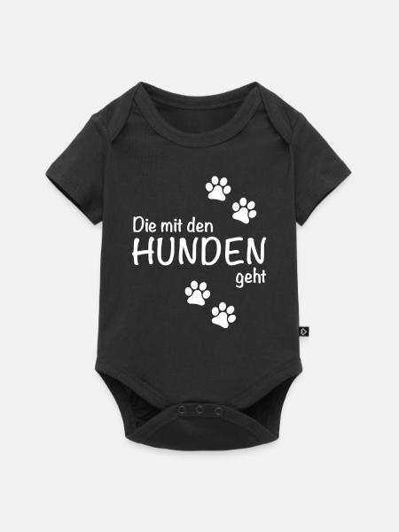 Die mit den Hunden geht - Baby Premium Kurzarmbody - Schwarz