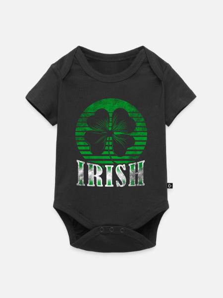 Irisch - Baby Premium Kurzarmbody - Schwarz