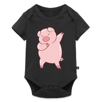 Dabbing Pig Dabbendes Porc ferme enfants - Body à manches courtes Premium Bébé - noir - Devant