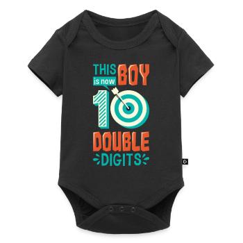 This boy is now 10 - Baby Premium Kurzarmbody - Schwarz - Vorne