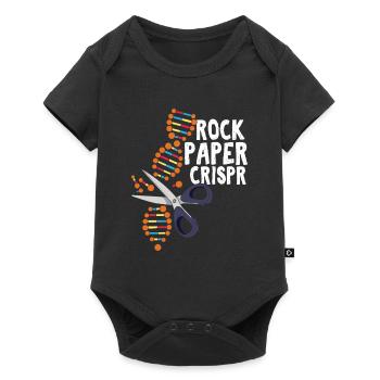 Rock Paper Crispr Gentechnik Gentechniker Biologie - Baby Premium Kurzarmbody - Schwarz - Vorne