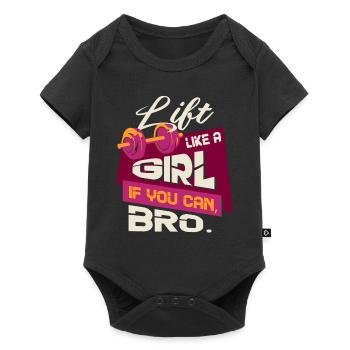 Haltérophilie femme fille fille cadeau de remise en forme - Body à manches courtes Premium Bébé - noir - Devant