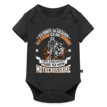 Motocross - Baby Premium Kurzarmbody - Schwarz - Vorne