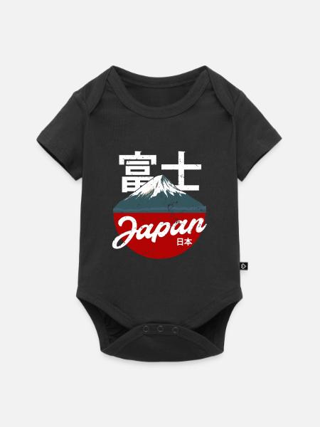 Japan - Baby Premium Kurzarmbody - Schwarz