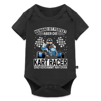 Kart rennen Gokartarena Geschenk - Baby Premium Kurzarmbody - Schwarz - Vorne