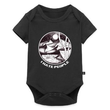 I Hate People Camping - Baby Premium short-sleeve bodysuit - black - Front