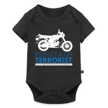 Feinstaubterrorist, DDr Moped, Simmi S51, 2 Takter - Baby Premium Kurzarmbody - Schwarz - Vorne