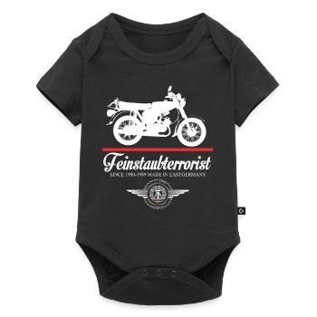 Feinstaubterrorist, DDr Moped, Simmi S51, 2 Takter - Baby Premium Kurzarmbody - Schwarz - Vorne