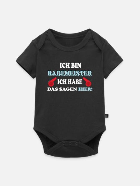 Bademeister - Baby Premium Kurzarmbody - Schwarz