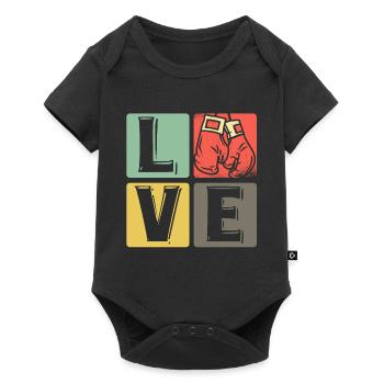 Boxe - Amour - Body à manches courtes Premium Bébé - noir - Devant