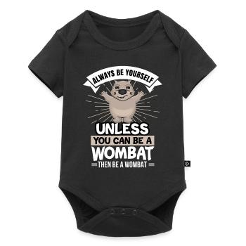 Wombat - Baby Premium short-sleeve bodysuit - black - Front