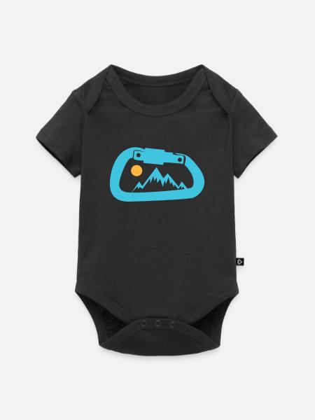 Kletterer Klettern Bouldern - Baby Premium Kurzarmbody - Schwarz