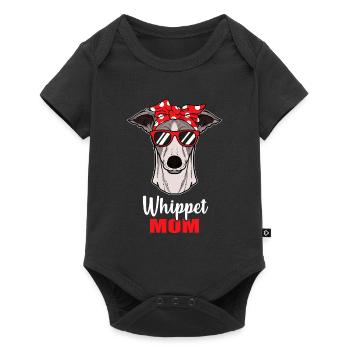 Whippet chiens maman lévriers cadeau - Body à manches courtes Premium Bébé - noir - Devant