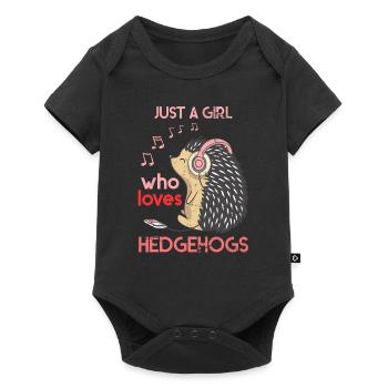 Hedgehog girl - Baby Premium short-sleeve bodysuit - black - Front