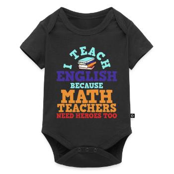 Professeur d'anglais - Body à manches courtes Premium Bébé - noir - Devant