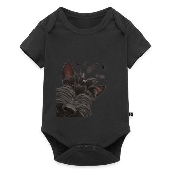 Curious Scottish Terrier Dog - Baby Premium short-sleeve bodysuit - black - Front